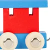 Small Foot Lettertrein Blauw en Rood Hout