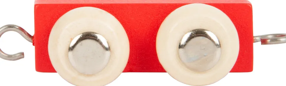 Small Foot Lettertrein Blauw en Rood Hout