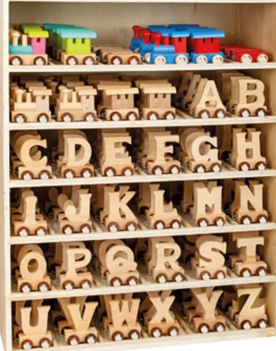 Small Foot Lettertrein Letters Natuurlijk