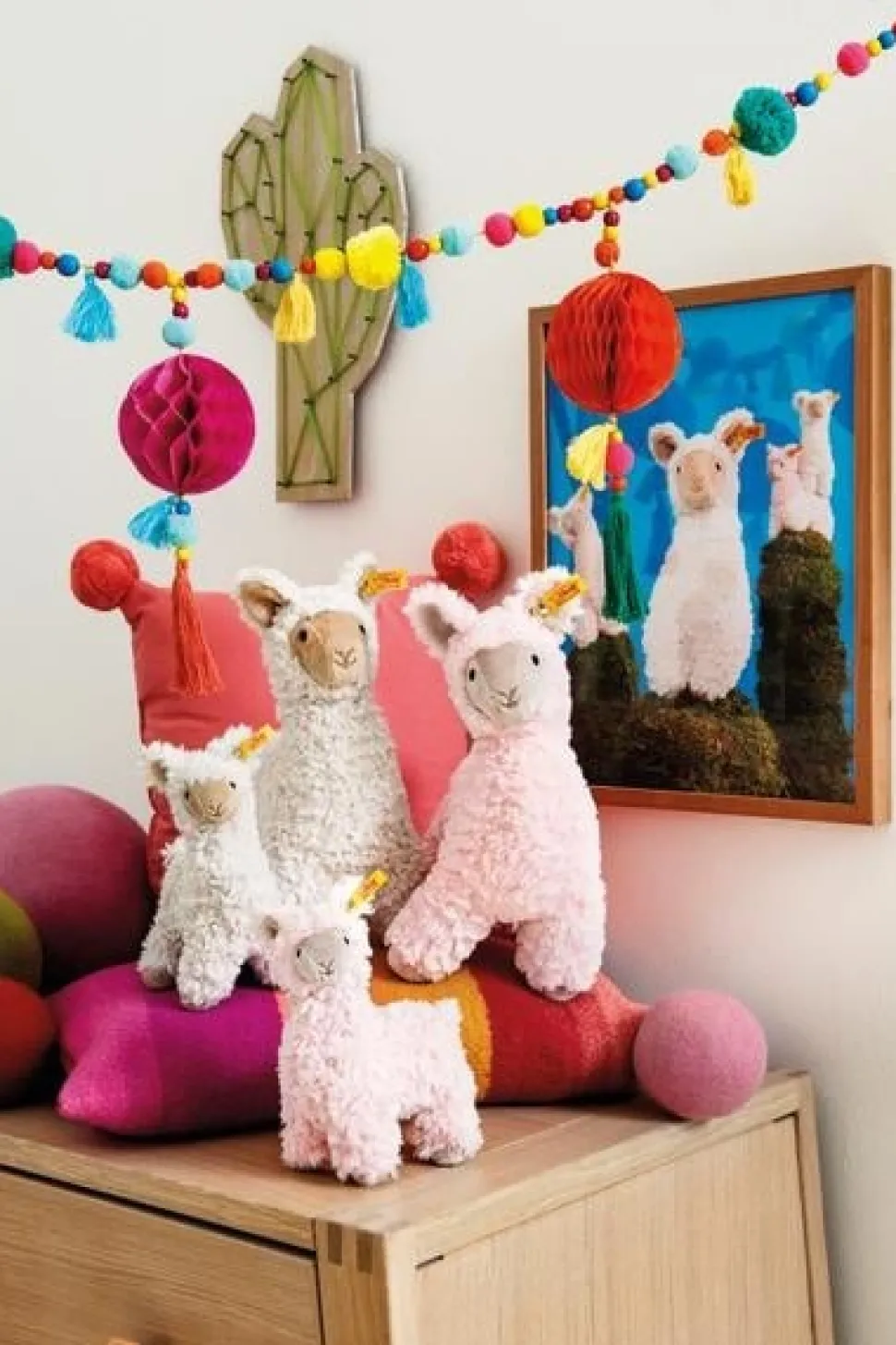 Steiff Knuffel Leandro Lama Staand 29 cm