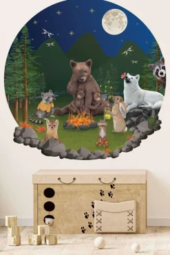 Sticky Tales Muursticker Groot Beer met zijn Vriendjes