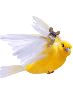 Sticky Tales Muursticker Kanarie Sacha en Muisje Bo