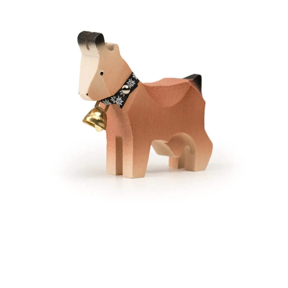 Trauffer Geit Bruin met Bel Groot