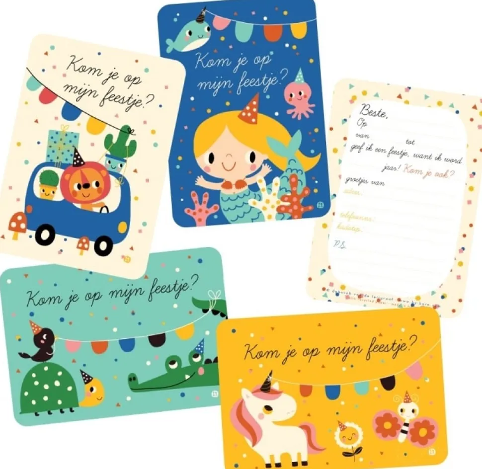 Uitnodigingskaart Auto 6-delig