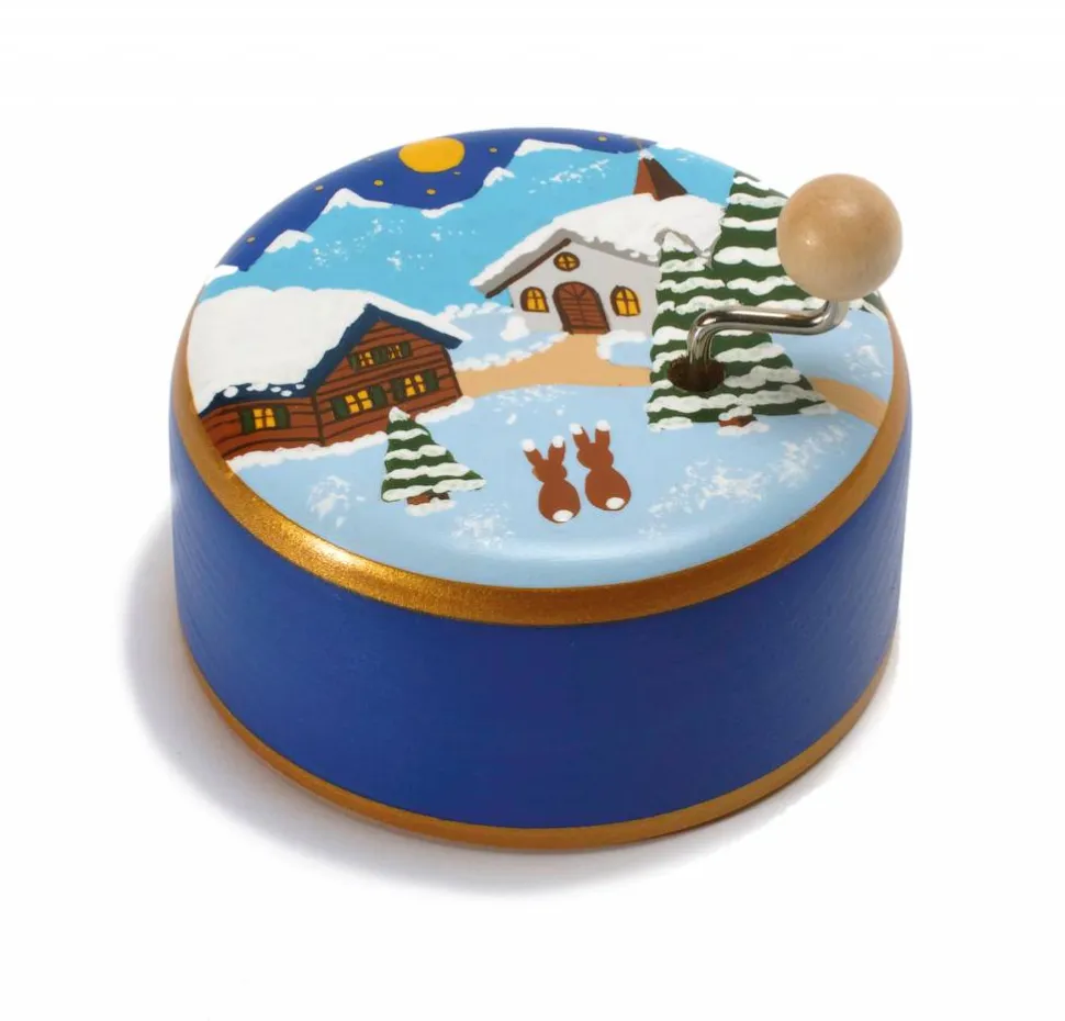 Weizenkorn Muziekdoos Boerderij Winter Hout