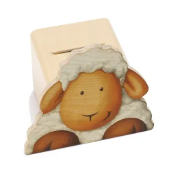 Weizenkorn Spaarpot Gezicht Schaap Hout