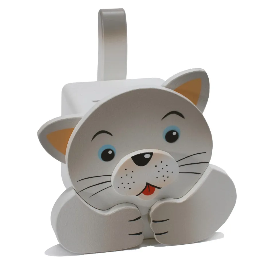 Weizenkorn Spaarpot Kat Hout