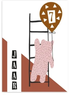 Wenskaart 7 Jaar Kat