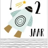 Wenskaart 2 Jaar Raket