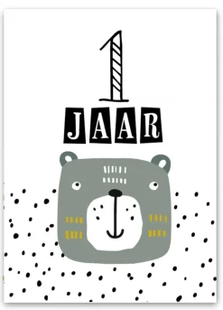 Wenskaart 1 Jaar Tijger