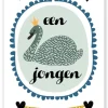 Wenskaart Een Jongen (zwaan)