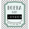Wenskaart Hoera een Jongen