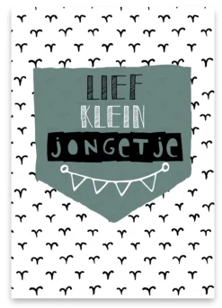 Wenskaart Lief Klein Jongetje