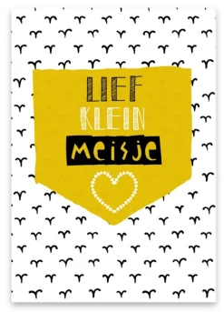 Wenskaart Lief Klein Meisje