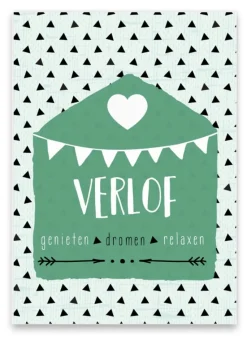 Wenskaart Verlof Genieten Dromen Relaxen