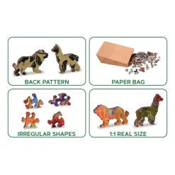 Wooden City Puzzel Hout Mystic Lion 505pcs