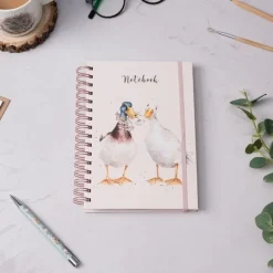 Wrendale Designs A5 Duck Notebook - Not a Daisy Goes By (Pink)