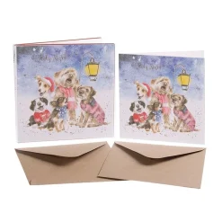 Wrendale Designs Kerstkaarten Oh Holy Night Set 8-delig