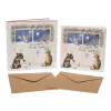 Wrendale Designs Kerstkaarten Joy to the world (Christmas Window) Set 8-delig