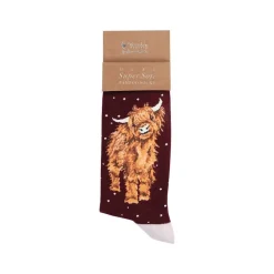 Wrendale Designs Kerstsokken Man A Highland Cow