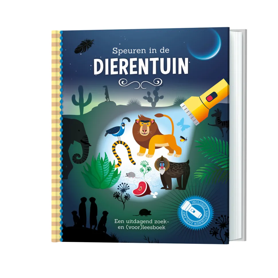 Zaklampboek Speuren in de dierentuin