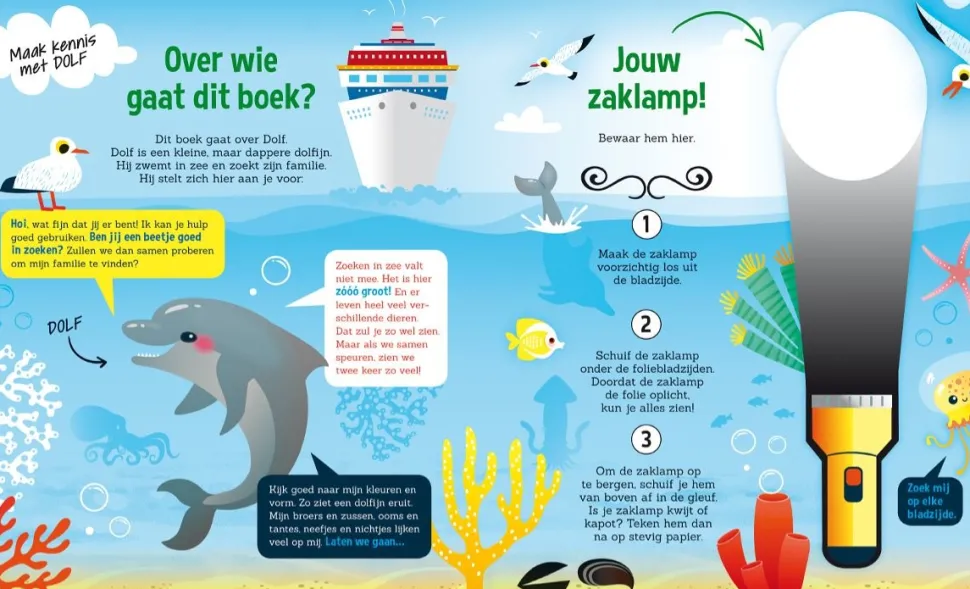 Zaklampboek Speuren naar dolfijnen